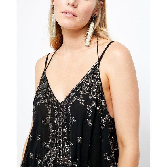 🎉LAST CHANCE🎉 FREE PEOPLE Going Out In Austin Top / Black - Picture 4 of 9